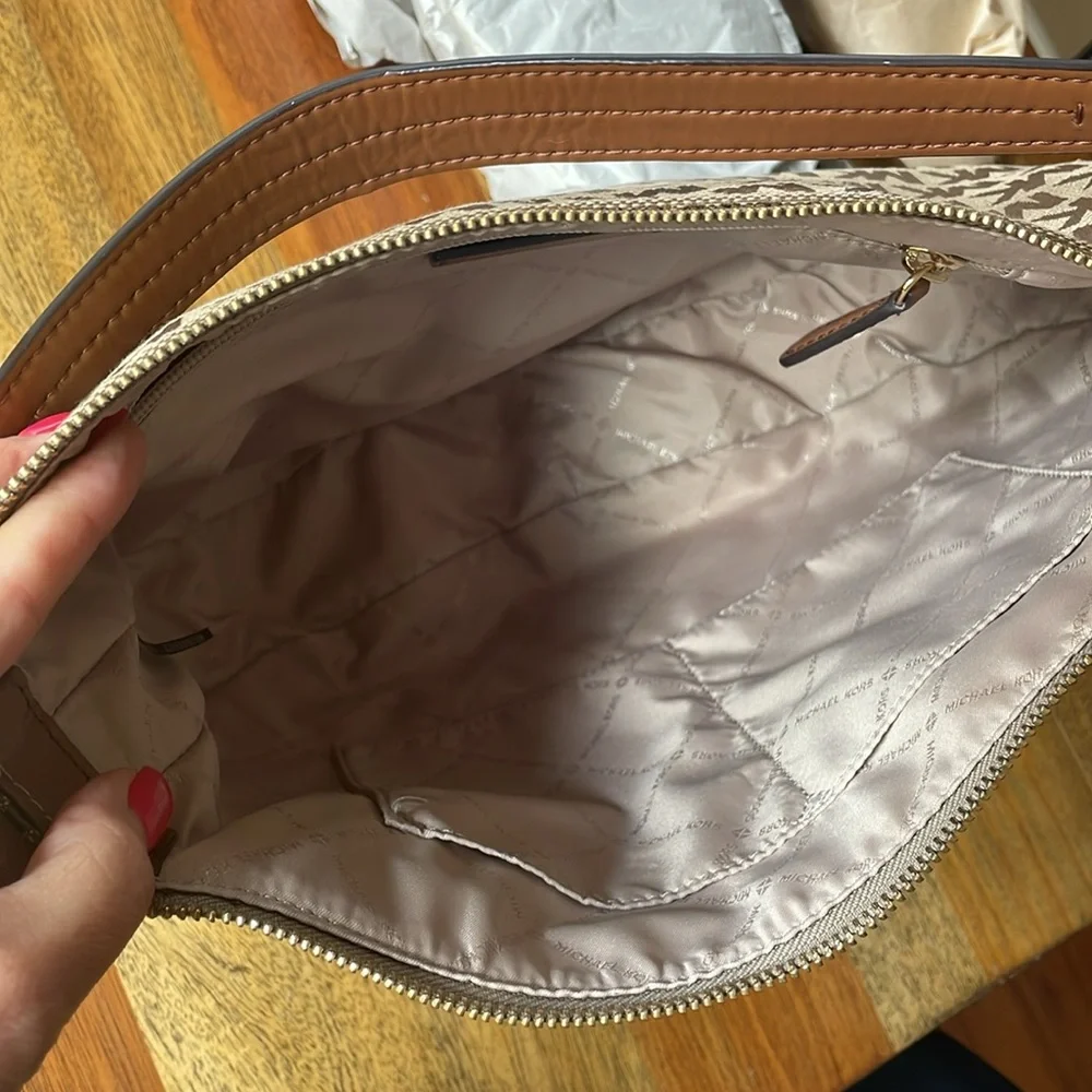Michael Kors Brown Logo Shoulder Bag